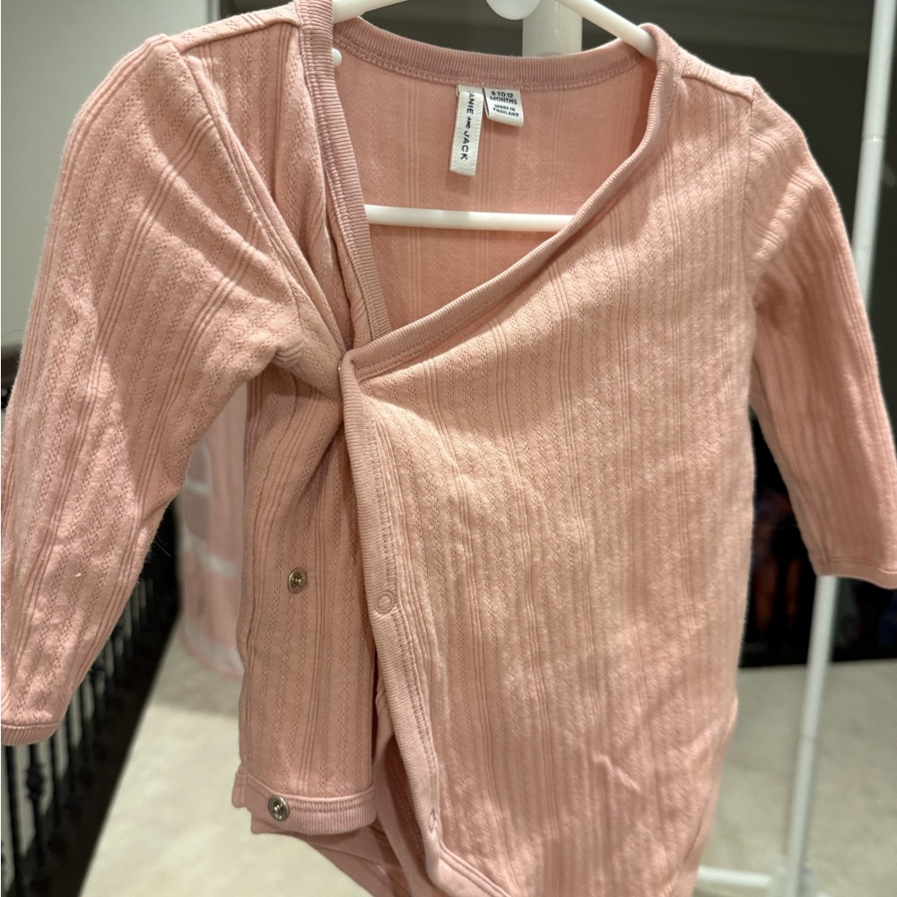 Pink Long Sleeve Wrap Around Set